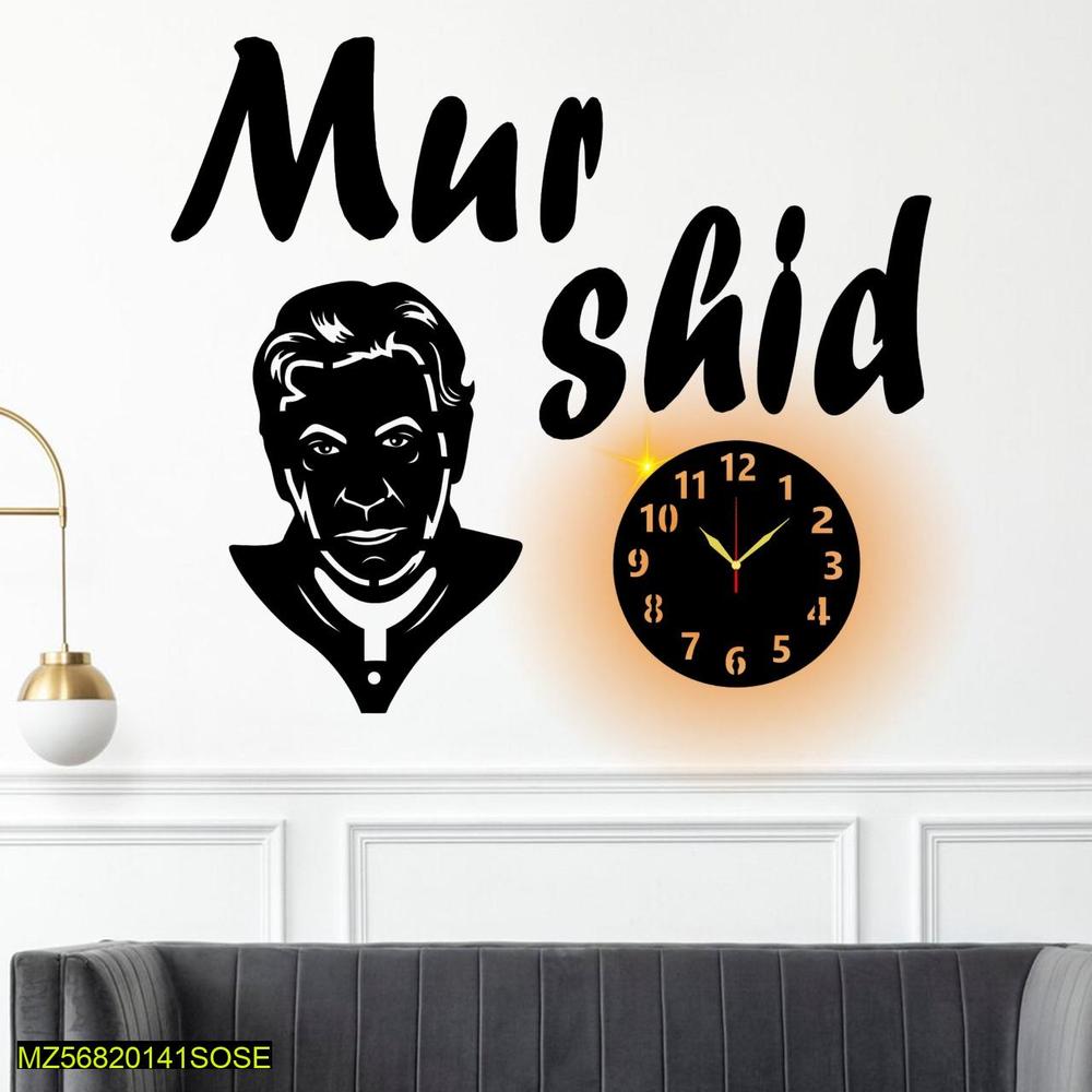 Murshid imran khan Fancy Wall Clock With Light  ( 20×40 ) Big Size Premium High quality Material