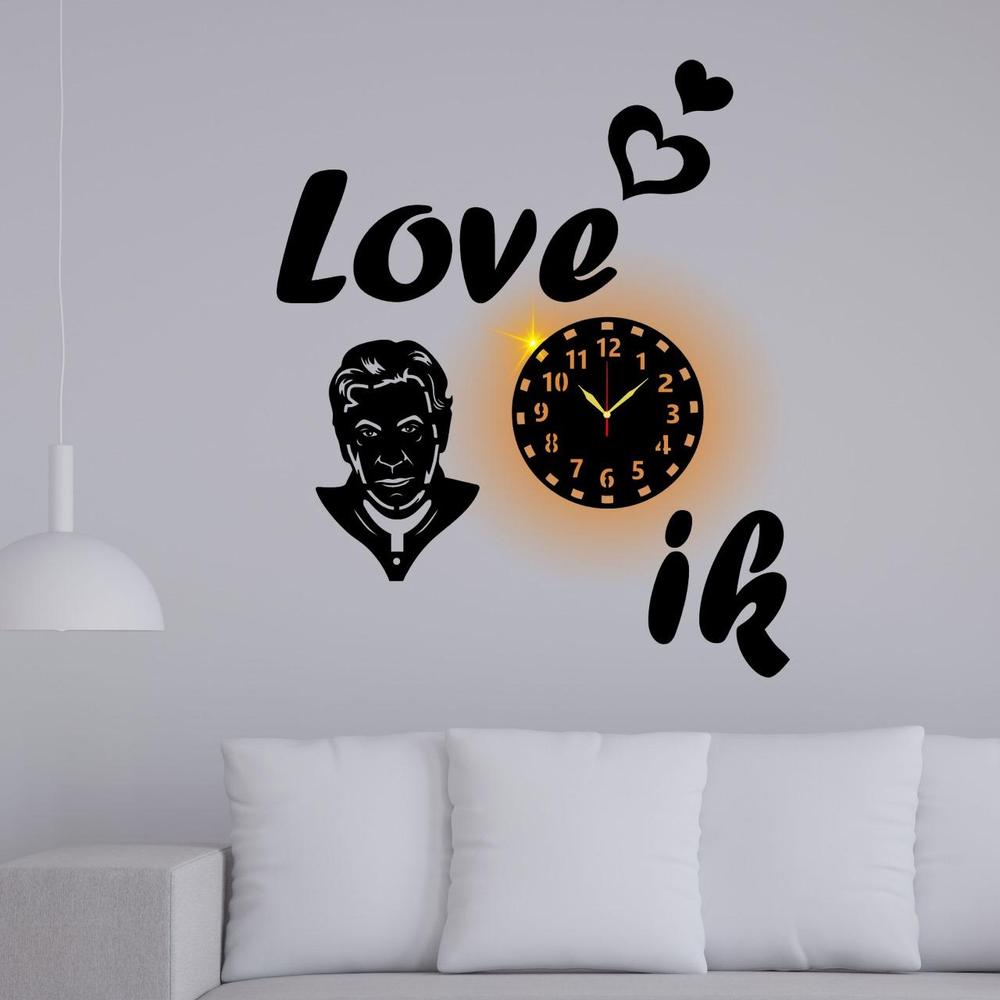 Love imran khan Fancy Wall Clock With Light  ( 20×40 ) Big Size Premium High quality Material