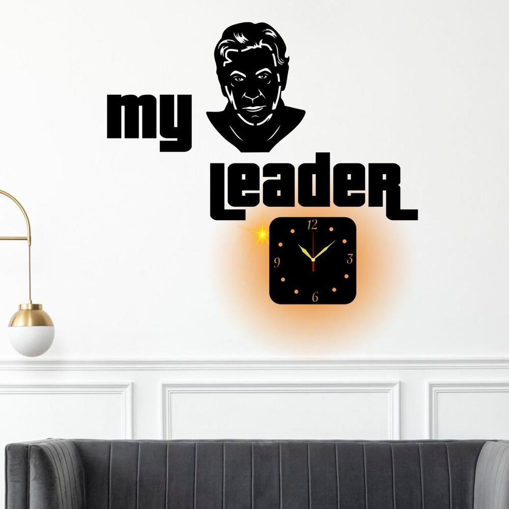 My leader imran khan Fancy Wall Clock With Light  ( 20×40 ) Big Size Premium High quality Material