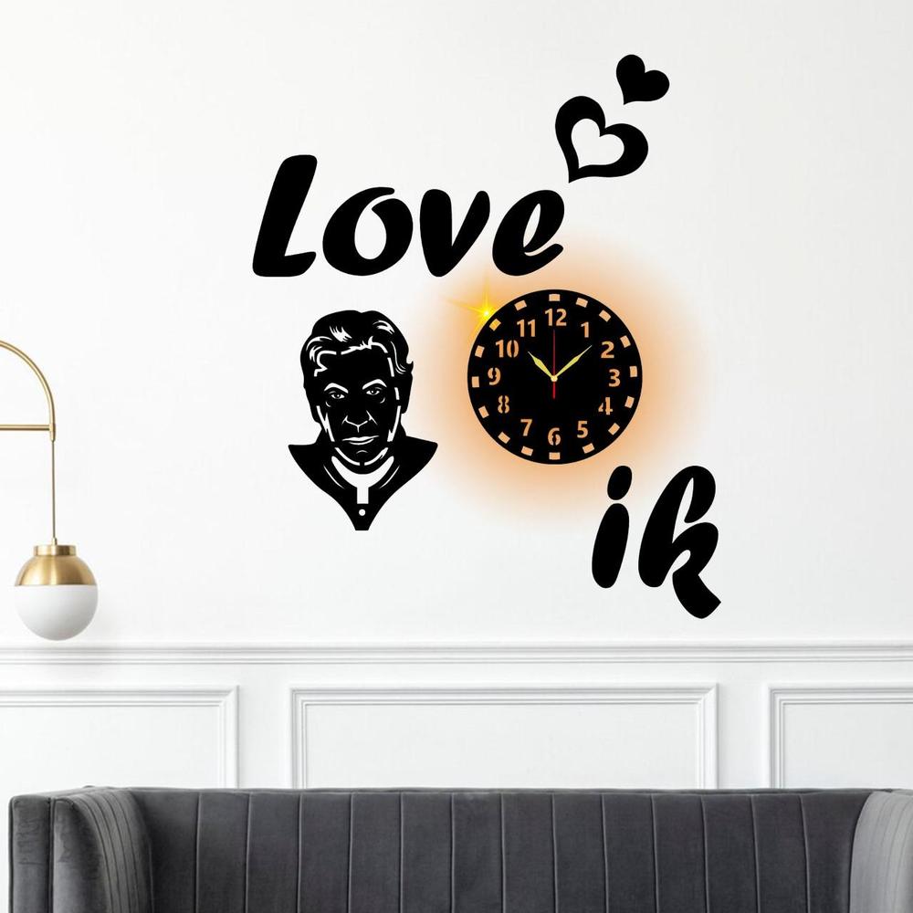 Love imran khan Fancy Wall Clock With Light  ( 20×40 ) Big Size Premium High quality Material