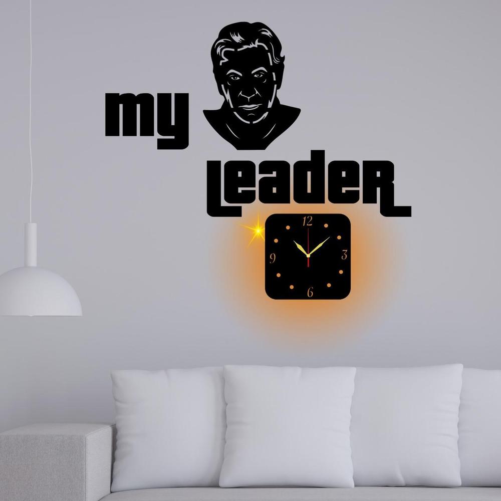 My leader imran khan Fancy Wall Clock With Light  ( 20×40 ) Big Size Premium High quality Material